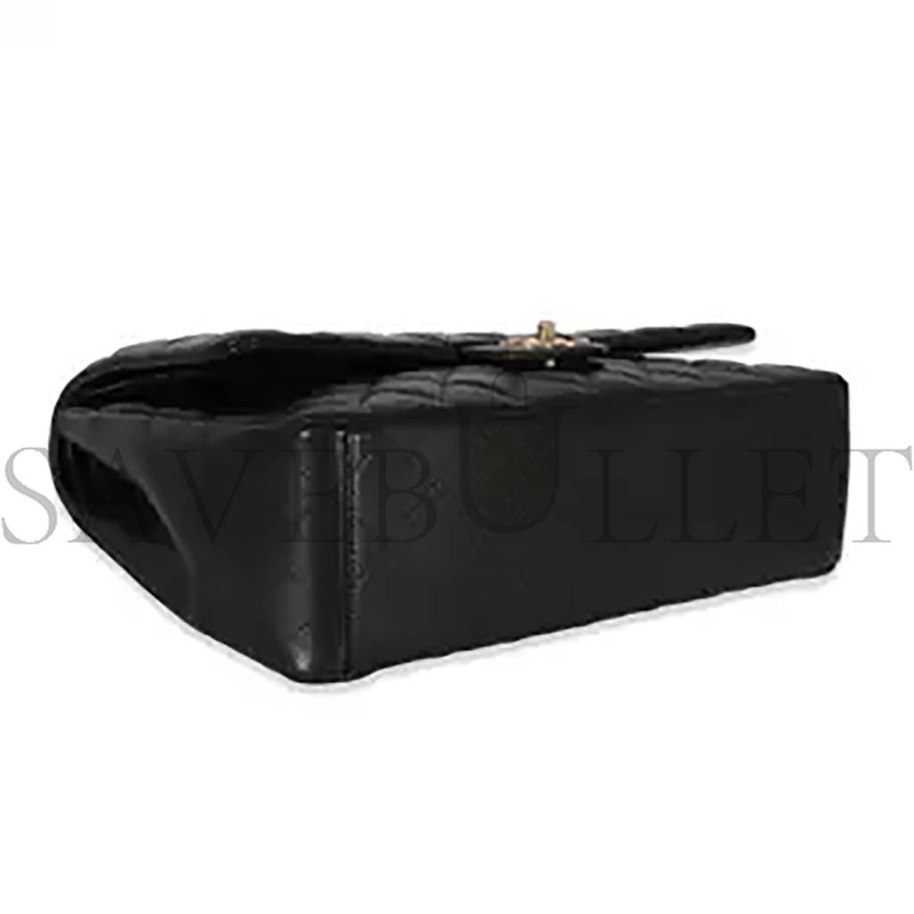 Ch*el classic flap black gold hardware  a58601 (23*33*10cm)