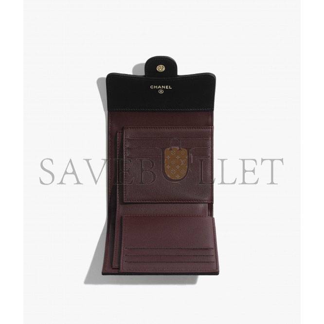 Ch*el classic small flap wallet gold hardware  ap0231 y01295 c3906 （10.5cm*11.5cm*3cm）