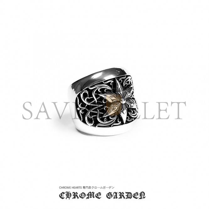 CHR*ME HE*RTS C*ASSIC OV*A(L STAR RING