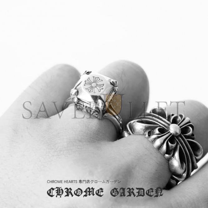 CHR*ME HE*RTS BUTTERFLY CROSS COCKTAIL RING