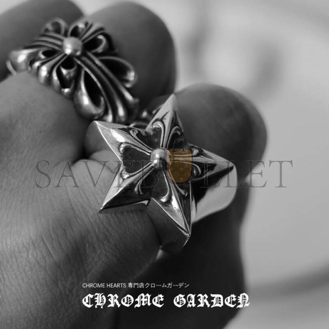 CHR*ME HE*RTS LARGE STAR RING