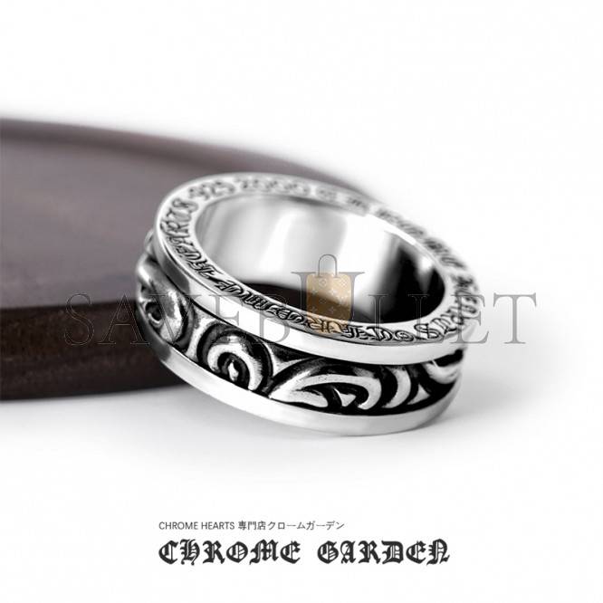 CHR*ME HE*RTS SCROLL SPINNER RING