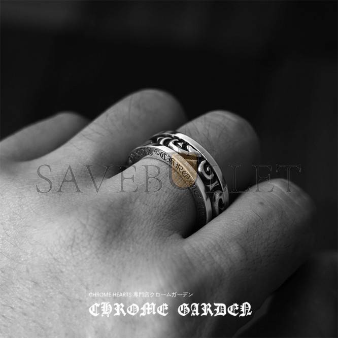 CHR*ME HE*RTS SCROLL SPINNER RING