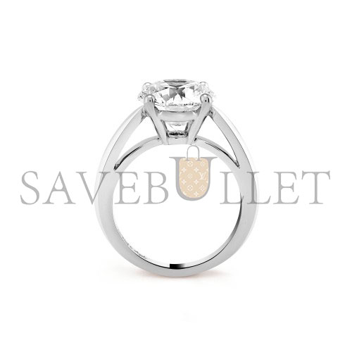 VAN CLEEF ARPELS BONHEUR SOLITAIRE 4.02 CT EVVS1 - PLATINUM VCARP12L00