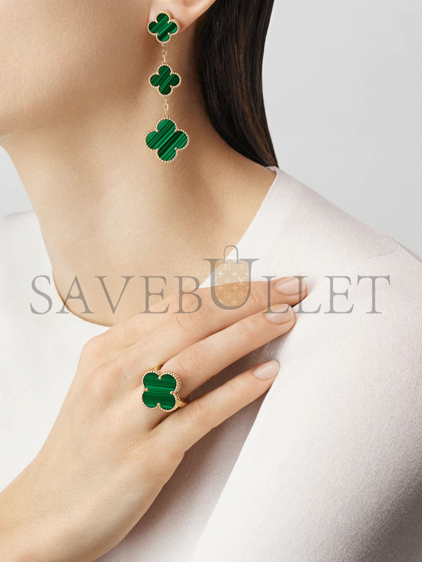 VAN CLEEF ARPELS MAGIC ALHAMBRA RING - YELLOW GOLD, MALACHITE VCARO3AV00