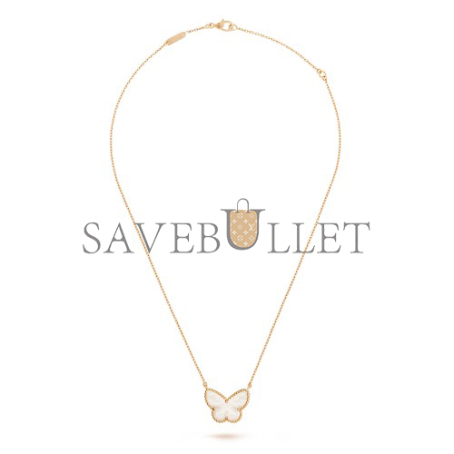 VAN CLEEF ARPELS LUCKY ALHAMBRA BUTTERFLY PENDANT - YELLOW GOLD, MOTHER-OF-PEARL VCARD99500