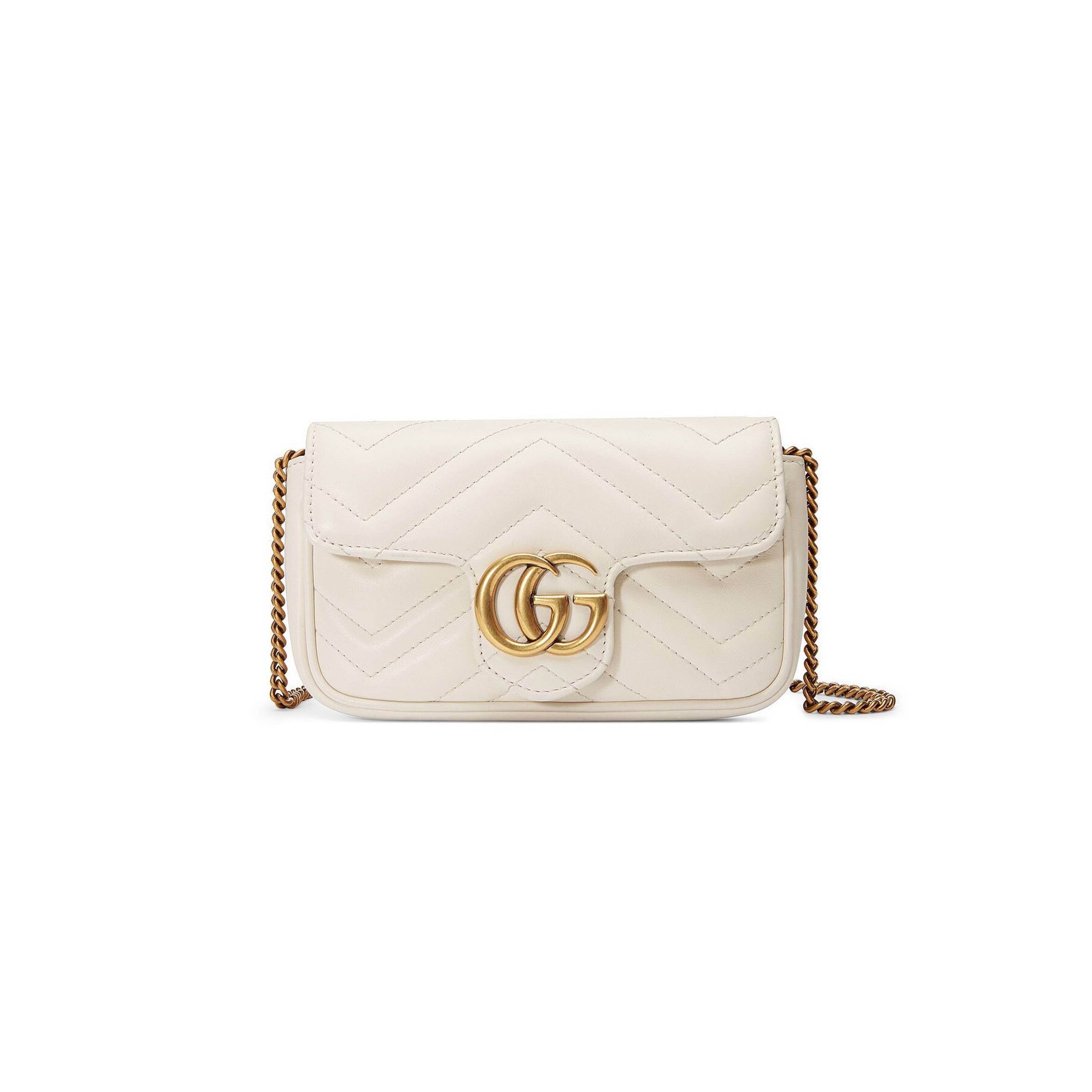 G*u*i gg marmont matelassÉ leather super mini bag  476433 (16.5*10*4.5cm)
