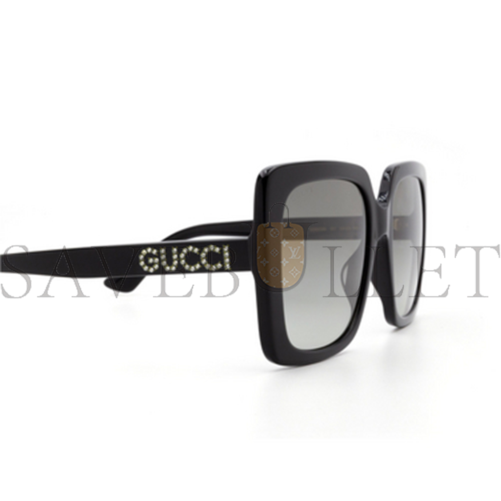 G*u*i black square crystal logo sunglasses gg0418s