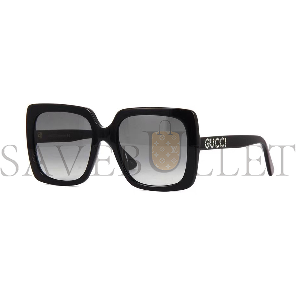 G*u*i black square crystal logo sunglasses gg0418s