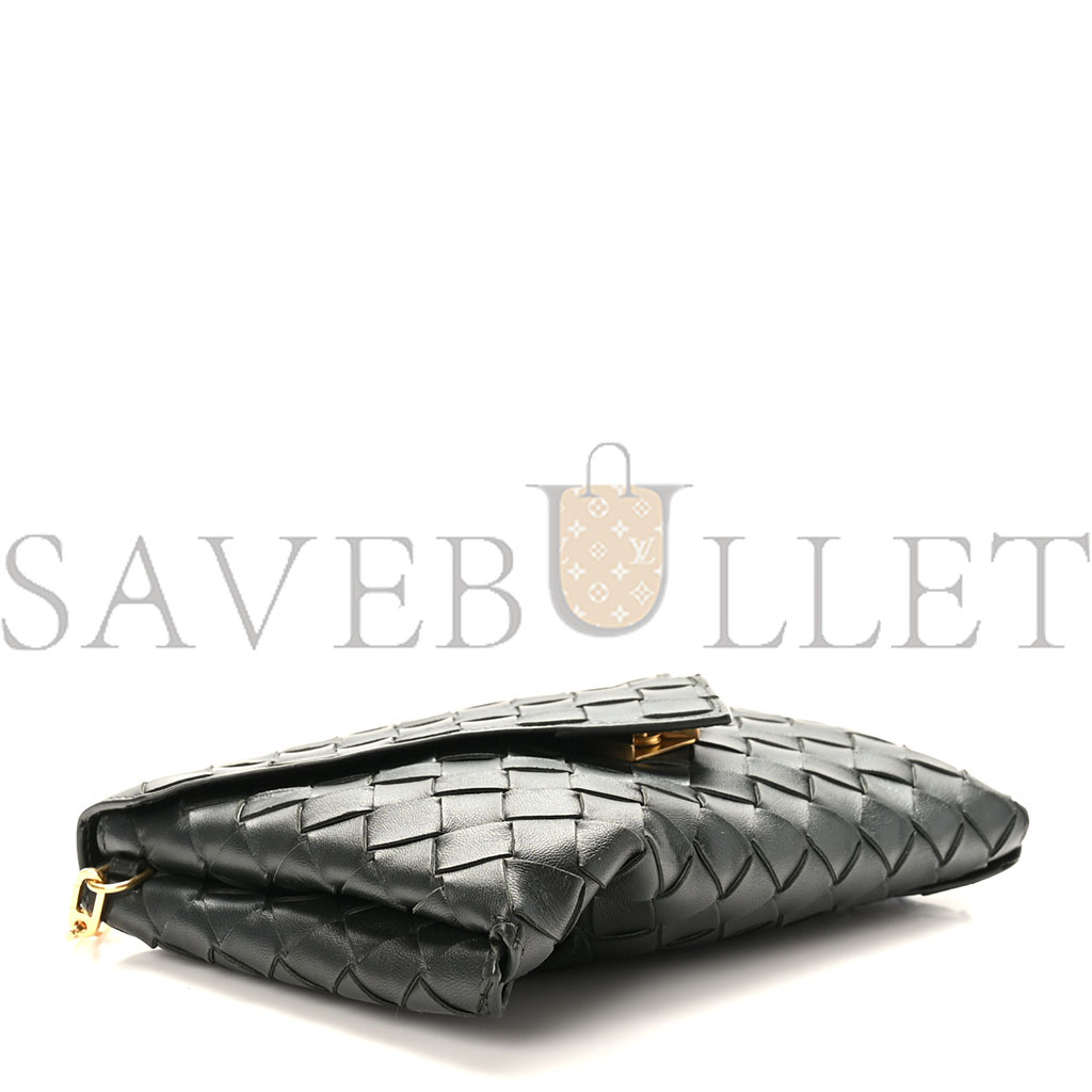 bo*te*ga Ve*ne*ta nappa intrecciato envelope pouch black (20*15cm)