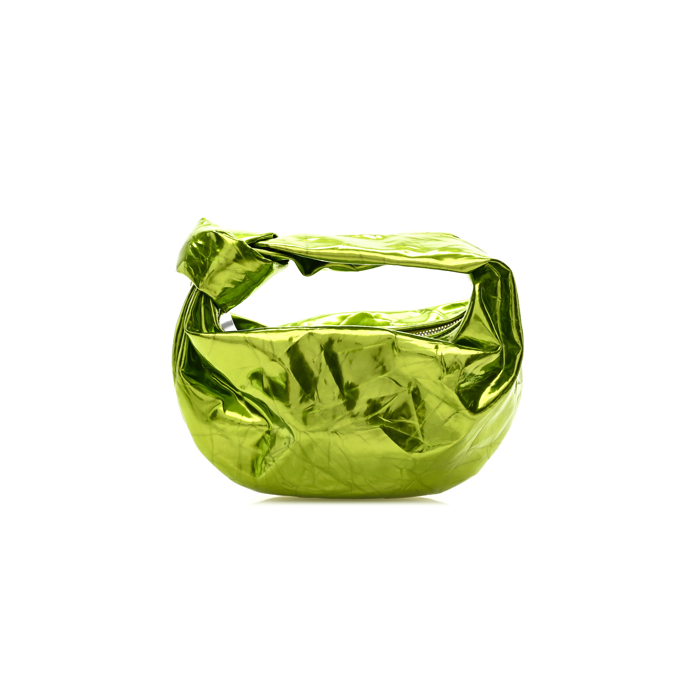 bo*te*ga Ve*ne*ta metallic crushed calfskin mini jodie chlorophyll  (25*14*3cm)
