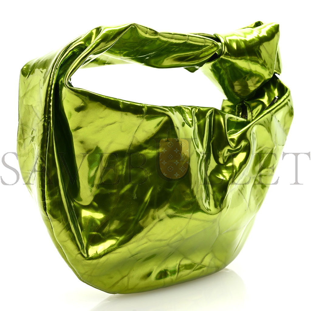 bo*te*ga Ve*ne*ta metallic crushed calfskin mini jodie chlorophyll  (25*14*3cm)