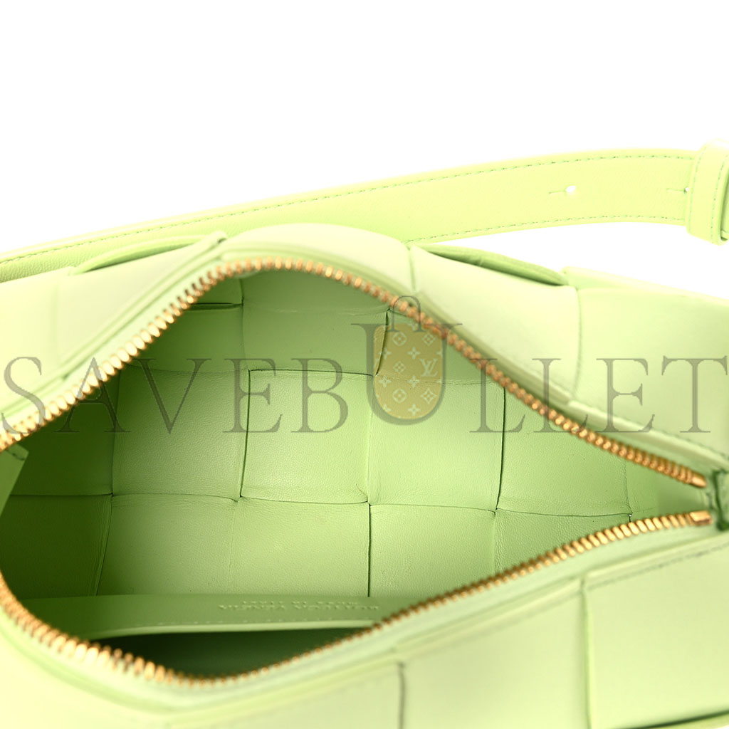bo*te*ga Ve*ne*ta lambskin maxi intrecciato small brick cassette bag fennel  (23*10*10cm)