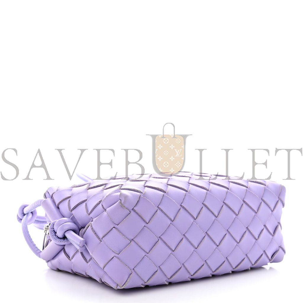 bo*te*ga Ve*ne*ta nappa intrecciato mini loop camera bag wisteria  (18*11*8cm)