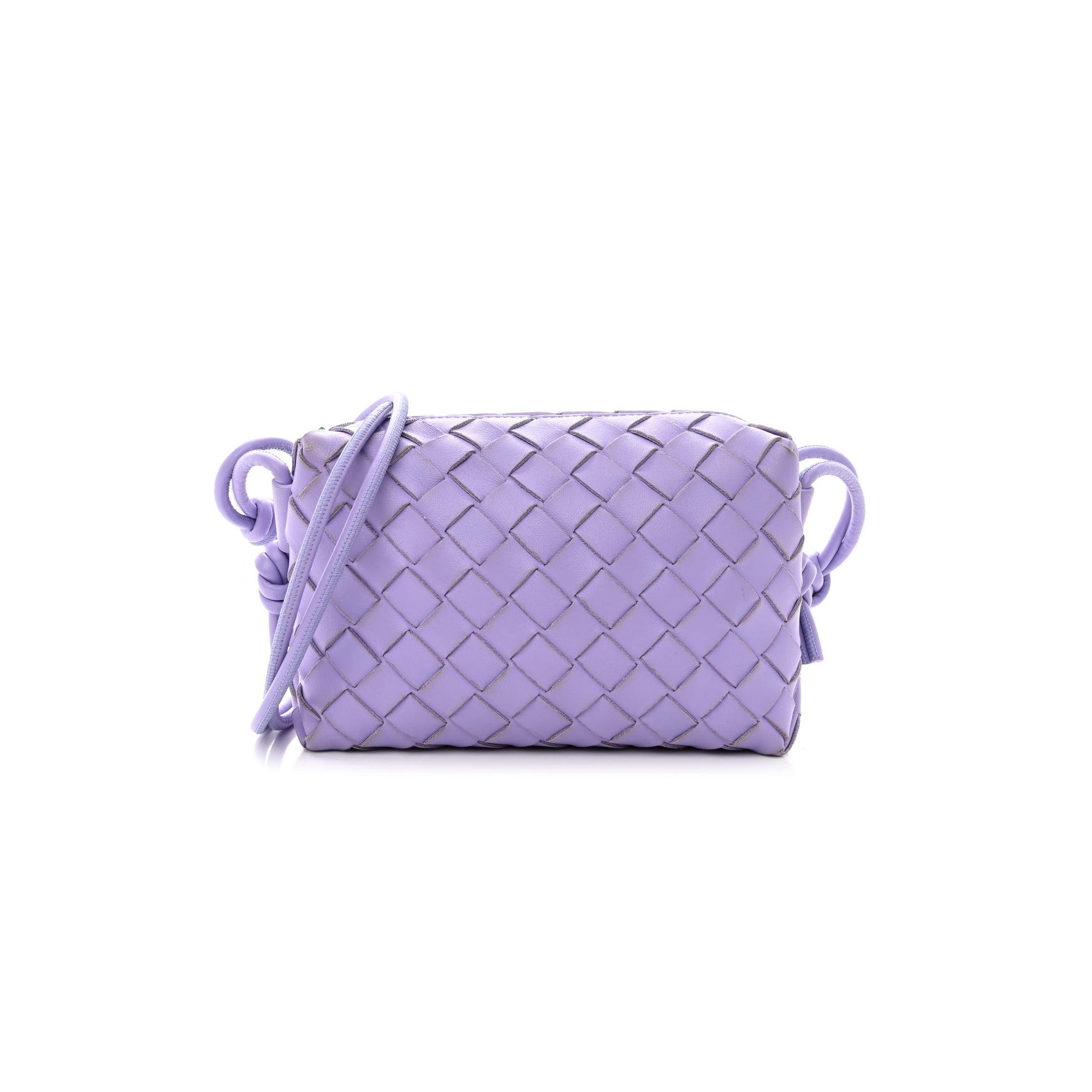 bo*te*ga Ve*ne*ta nappa intrecciato mini loop camera bag wisteria  (18*11*8cm)