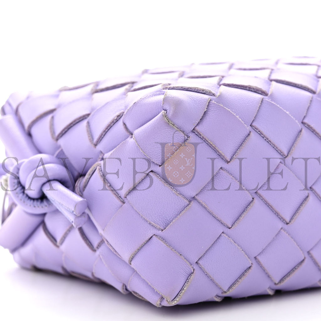 bo*te*ga Ve*ne*ta nappa intrecciato mini loop camera bag wisteria  (18*11*8cm)