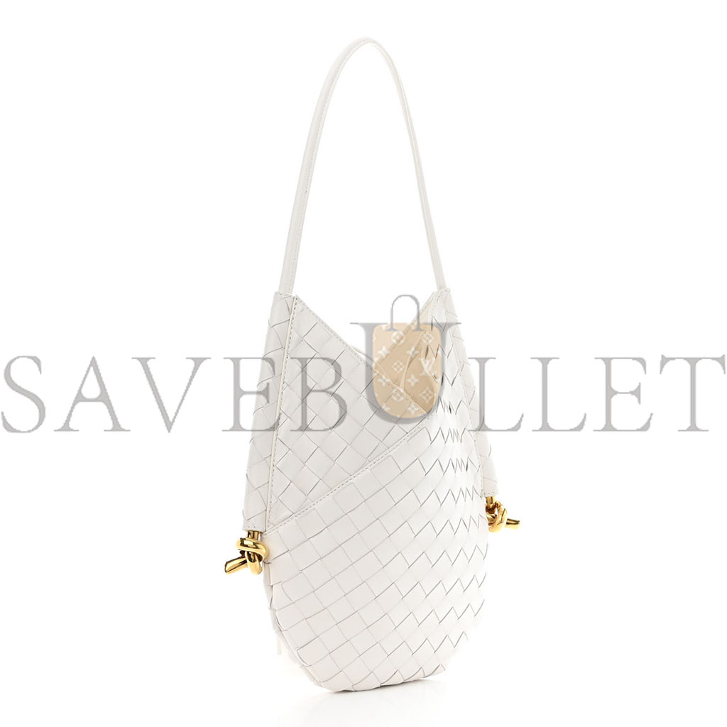 bo*te*ga Ve*ne*ta nappa intrecciato small solstice hobo white  (28*25*3cm)