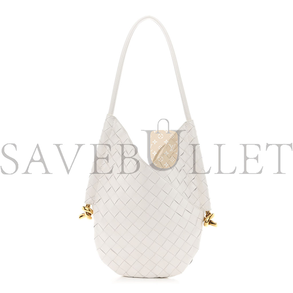 bo*te*ga Ve*ne*ta nappa intrecciato small solstice hobo white  (28*25*3cm)