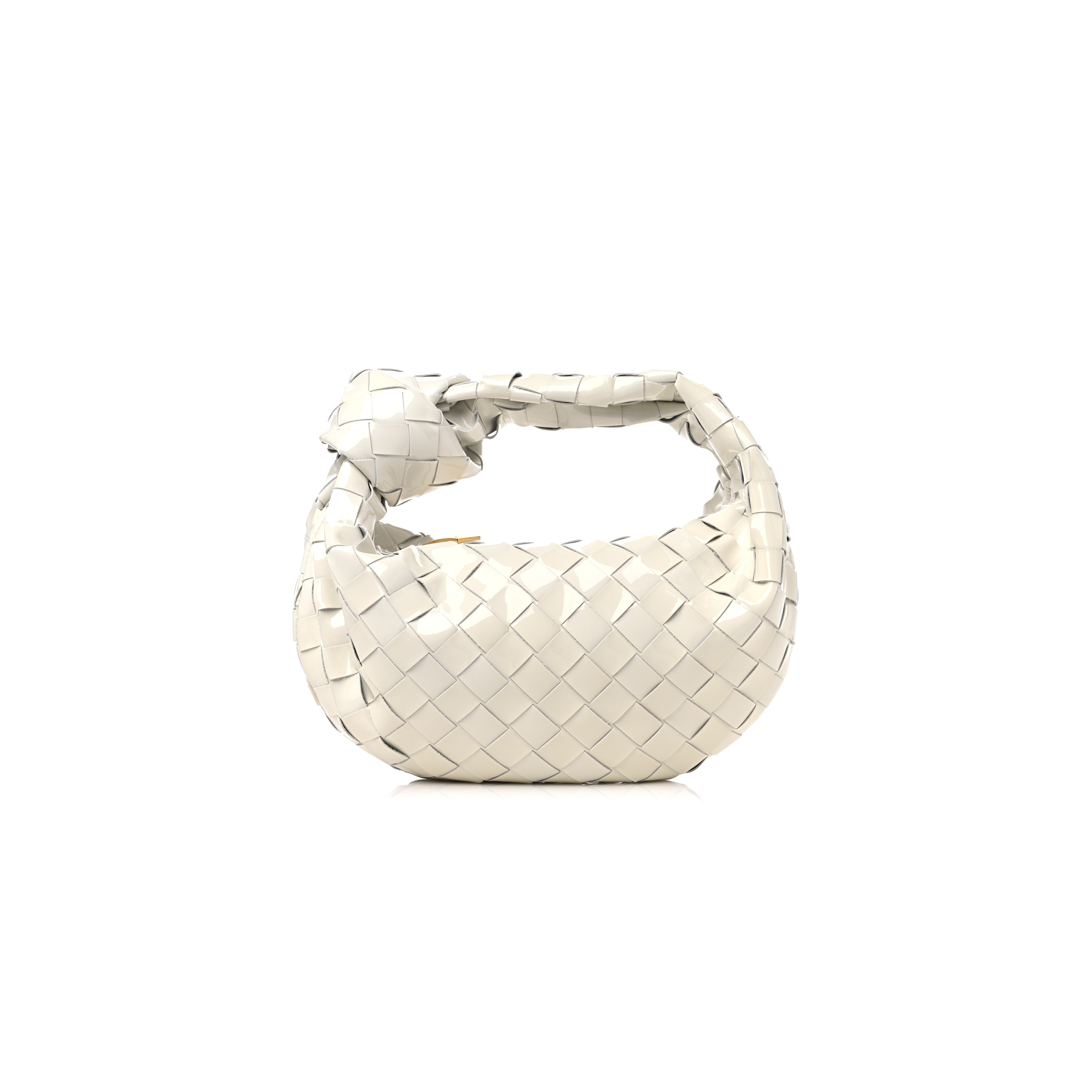 bo*te*ga Ve*ne*ta patent nappa intrecciato mini jodie white (23*13*8cm)