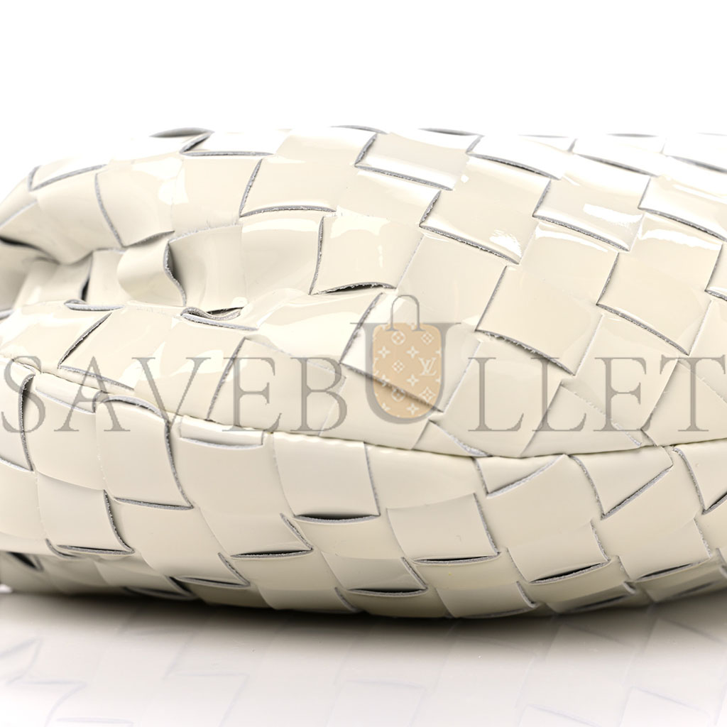 bo*te*ga Ve*ne*ta patent nappa intrecciato mini jodie white (23*13*8cm)