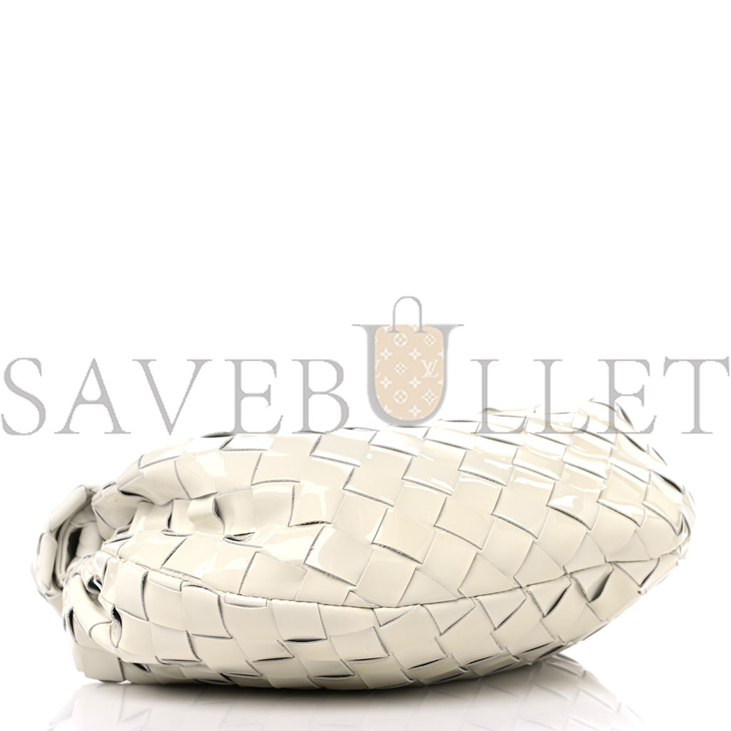 bo*te*ga Ve*ne*ta patent nappa intrecciato mini jodie white (23*13*8cm)