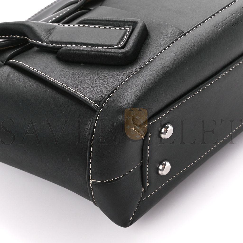 bo*te*ga Ve*ne*ta french calfskin maxi intrecciato arco 33 black  (25*22*9cm)