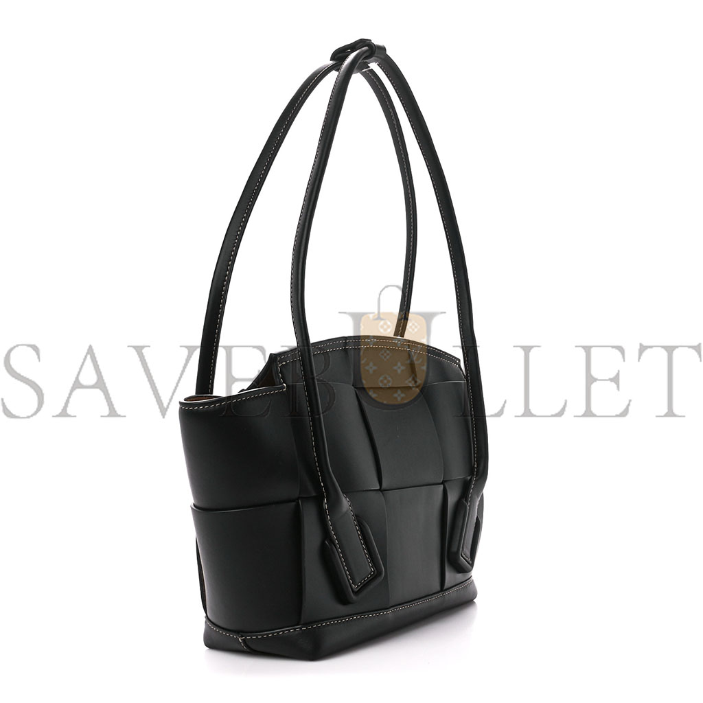 bo*te*ga Ve*ne*ta french calfskin maxi intrecciato arco 33 black  (25*22*9cm)