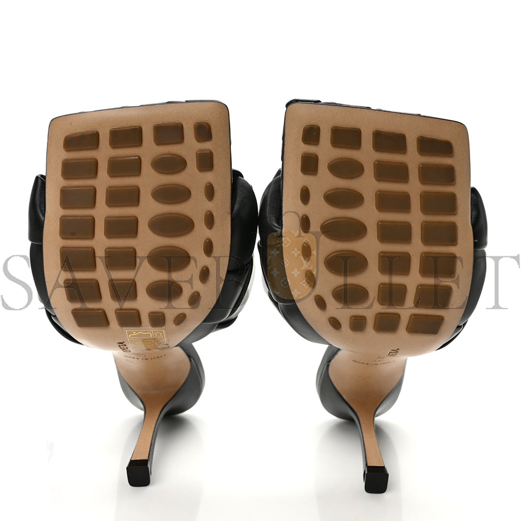 bo*te*ga Ve*ne*ta nappa maxi intrecciato lido mule sandals 37 black