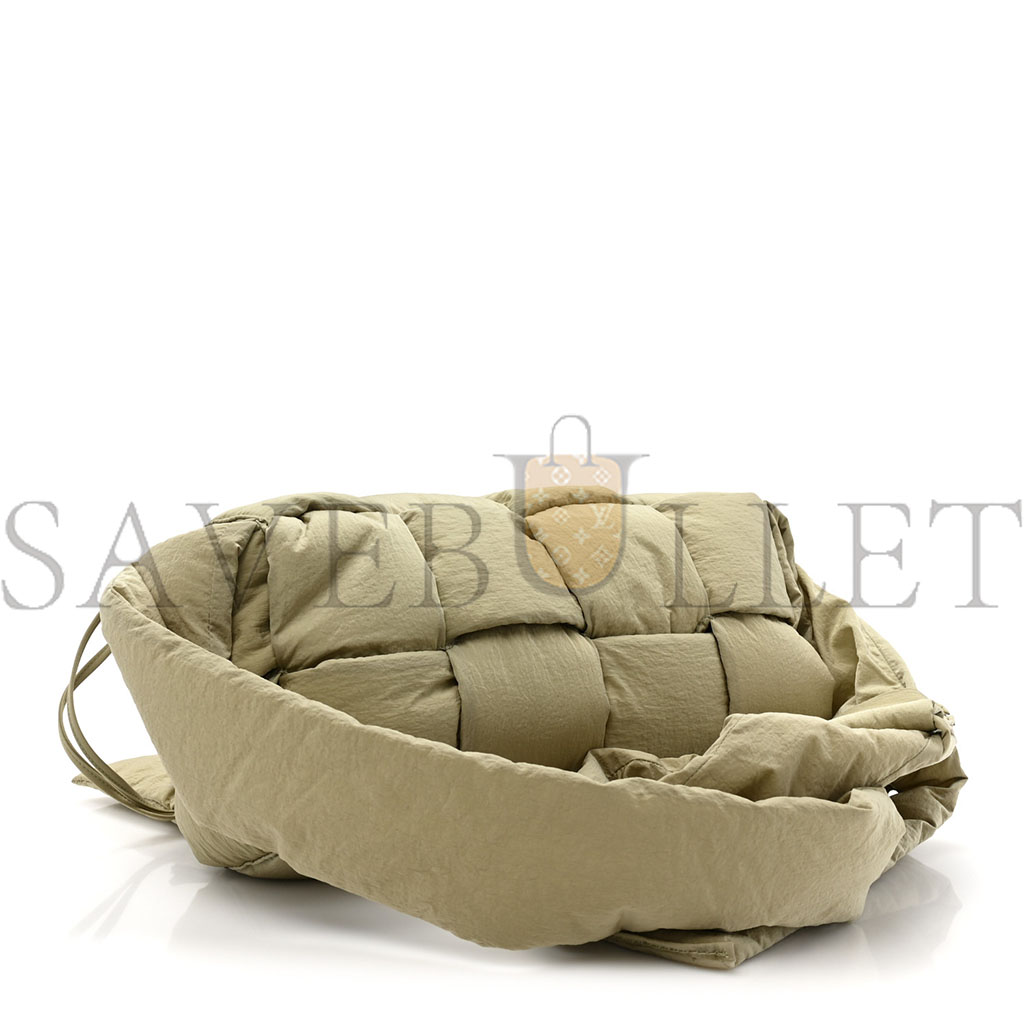 bo*te*ga Ve*ne*ta nylon intrecciato padded tech cassette bag travertine  (32*17*10cm)