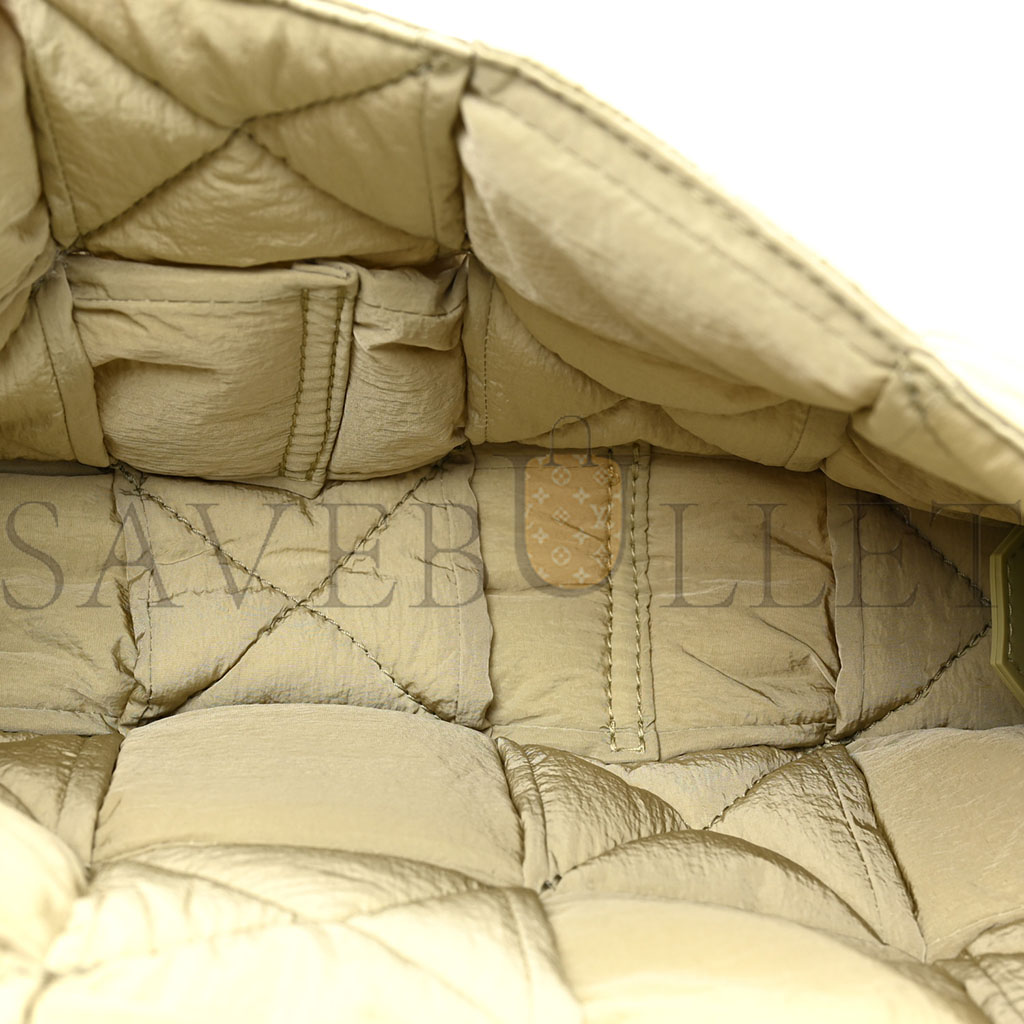 bo*te*ga Ve*ne*ta nylon intrecciato padded tech cassette bag travertine  (32*17*10cm)