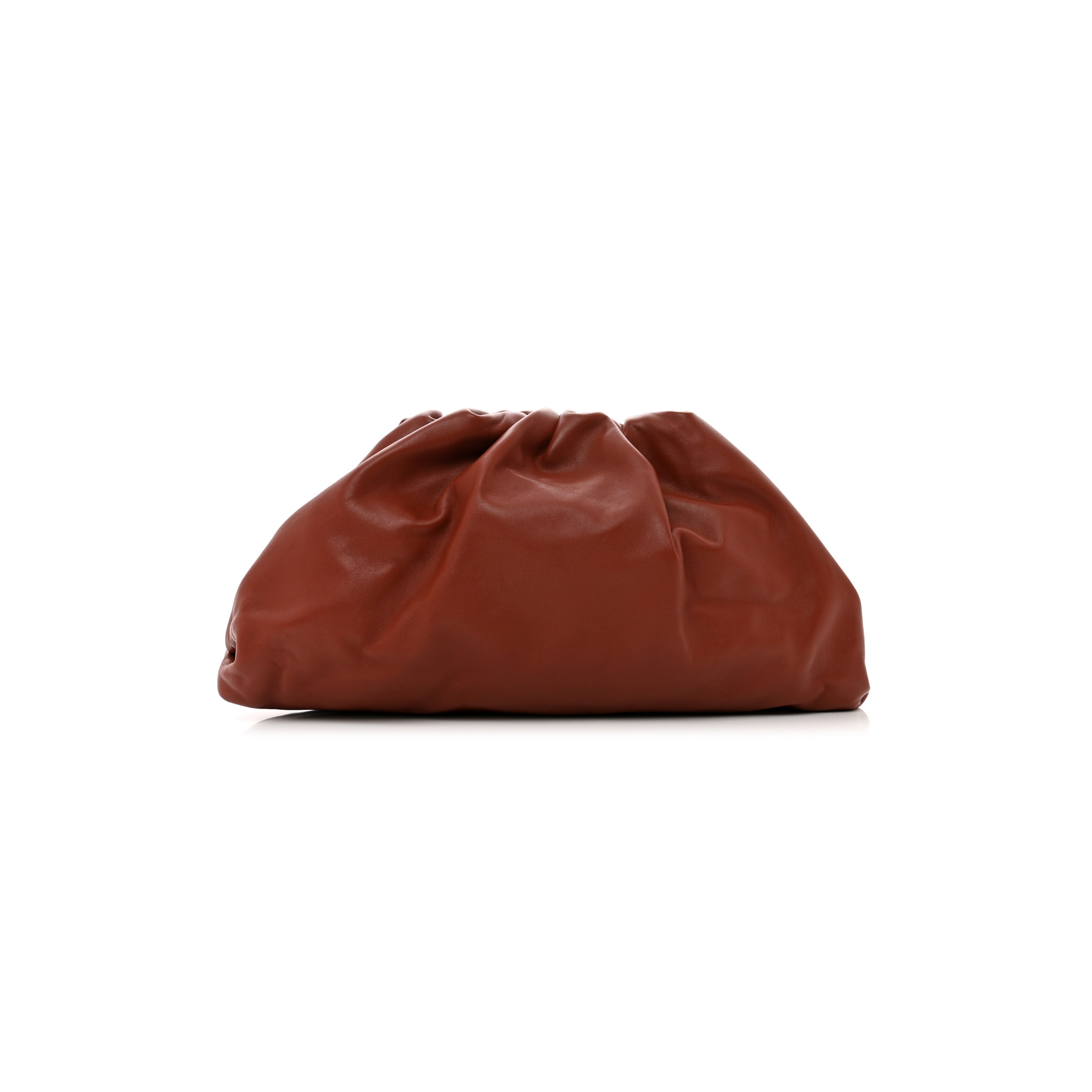 bo*te*ga Ve*ne*ta smooth butter calf the pouch oversized clutch rust  (38*17*8cm)
