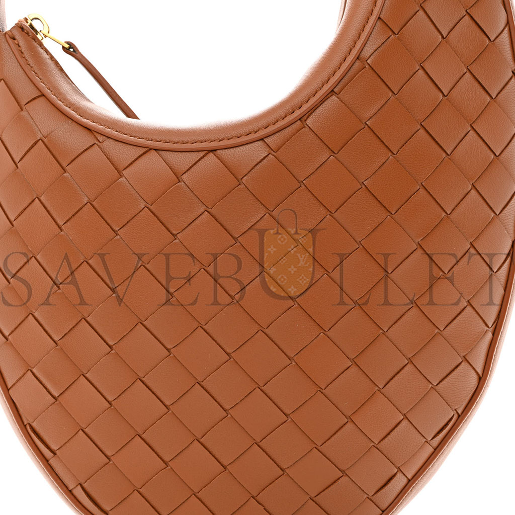 bo*te*ga Ve*ne*ta nappa intrecciato small drop shoulder bag wood  (34*23*6cm)