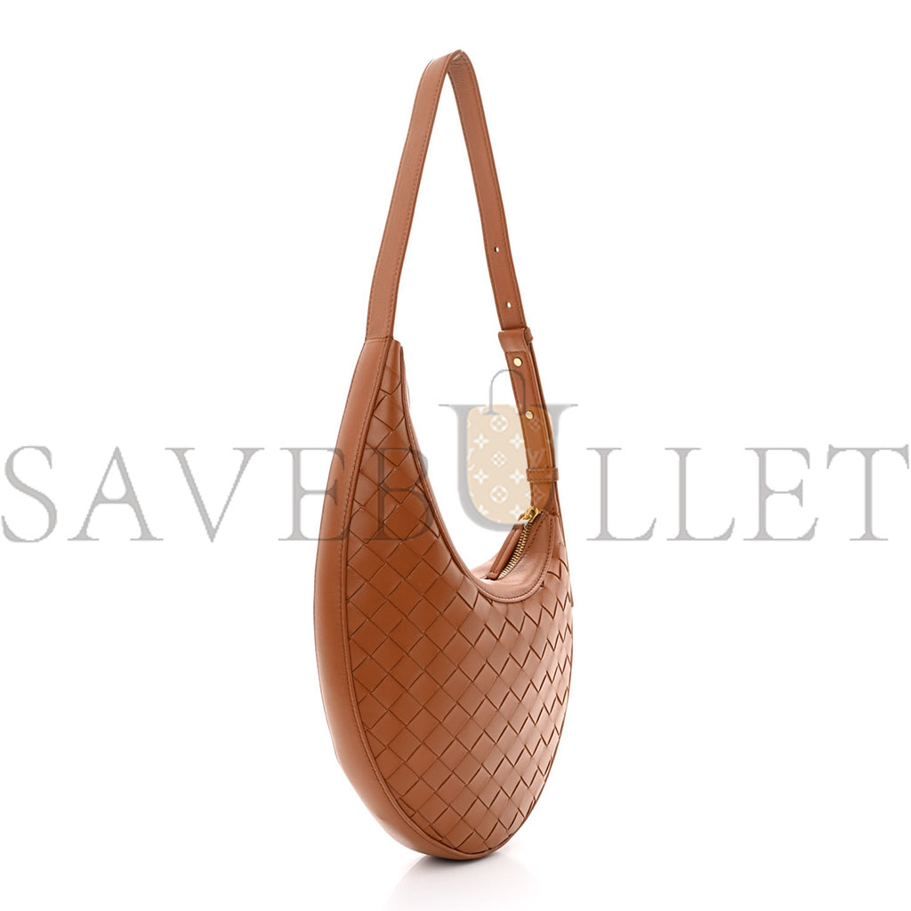 bo*te*ga Ve*ne*ta nappa intrecciato small drop shoulder bag wood  (34*23*6cm)