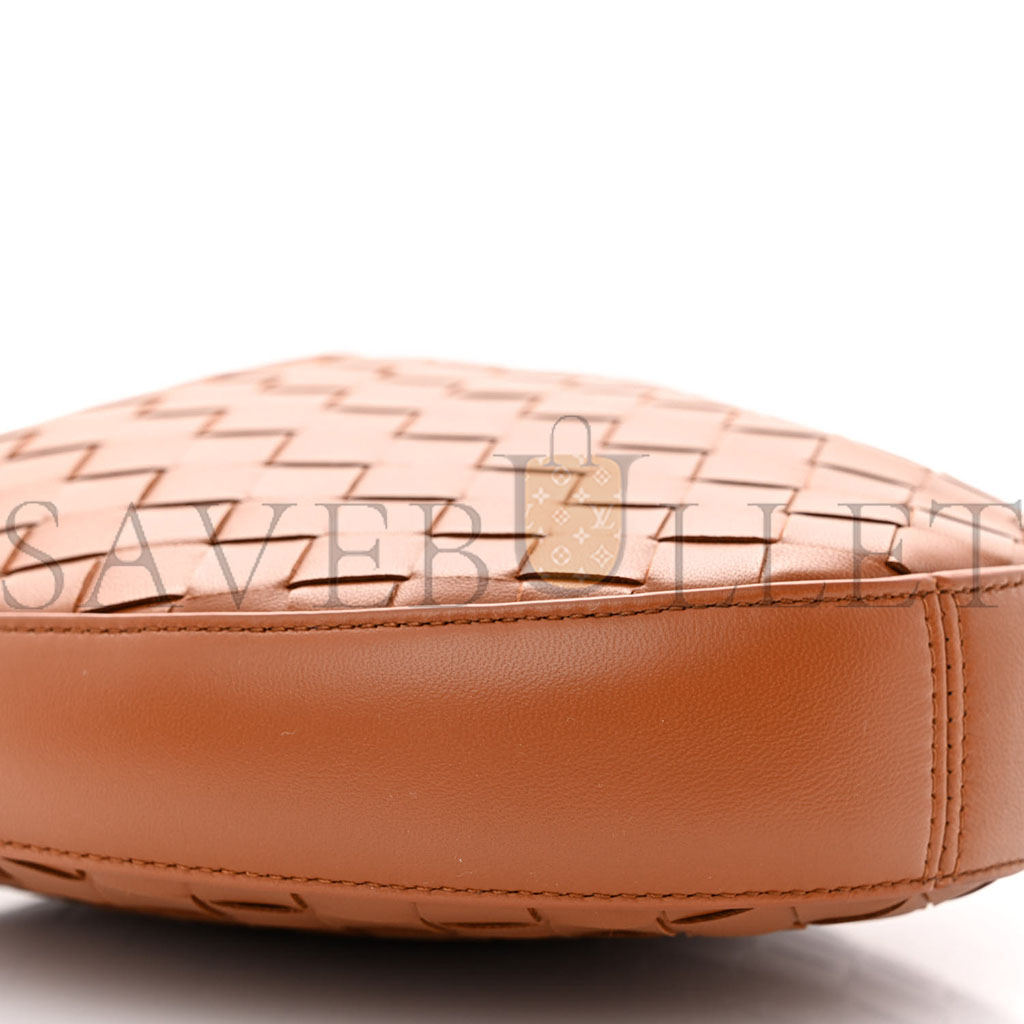 bo*te*ga Ve*ne*ta nappa intrecciato small drop shoulder bag wood  (34*23*6cm)