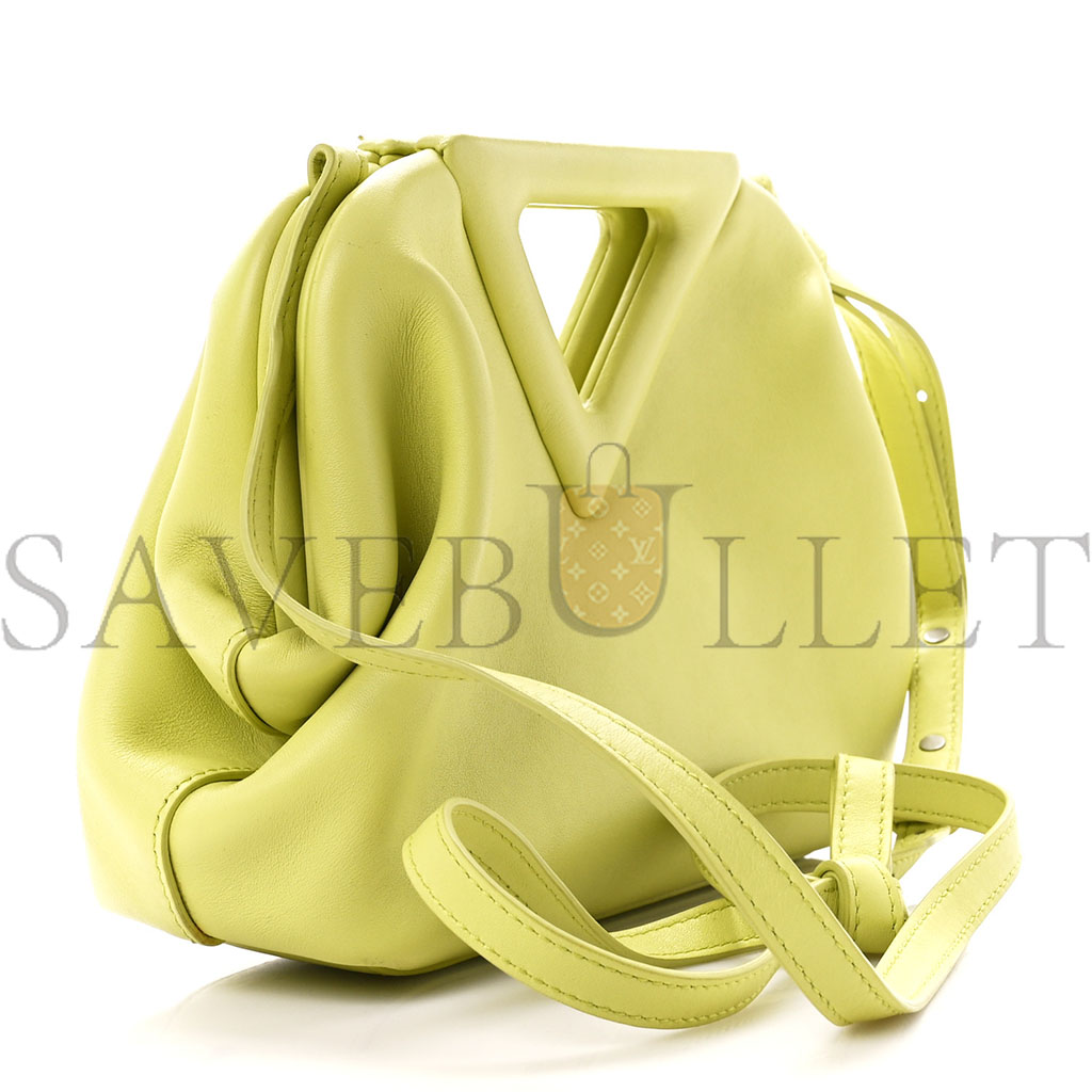 bo*te*ga Ve*ne*ta calfskin small the point triangle bag seagrass 1413556 (20*18*8cm)