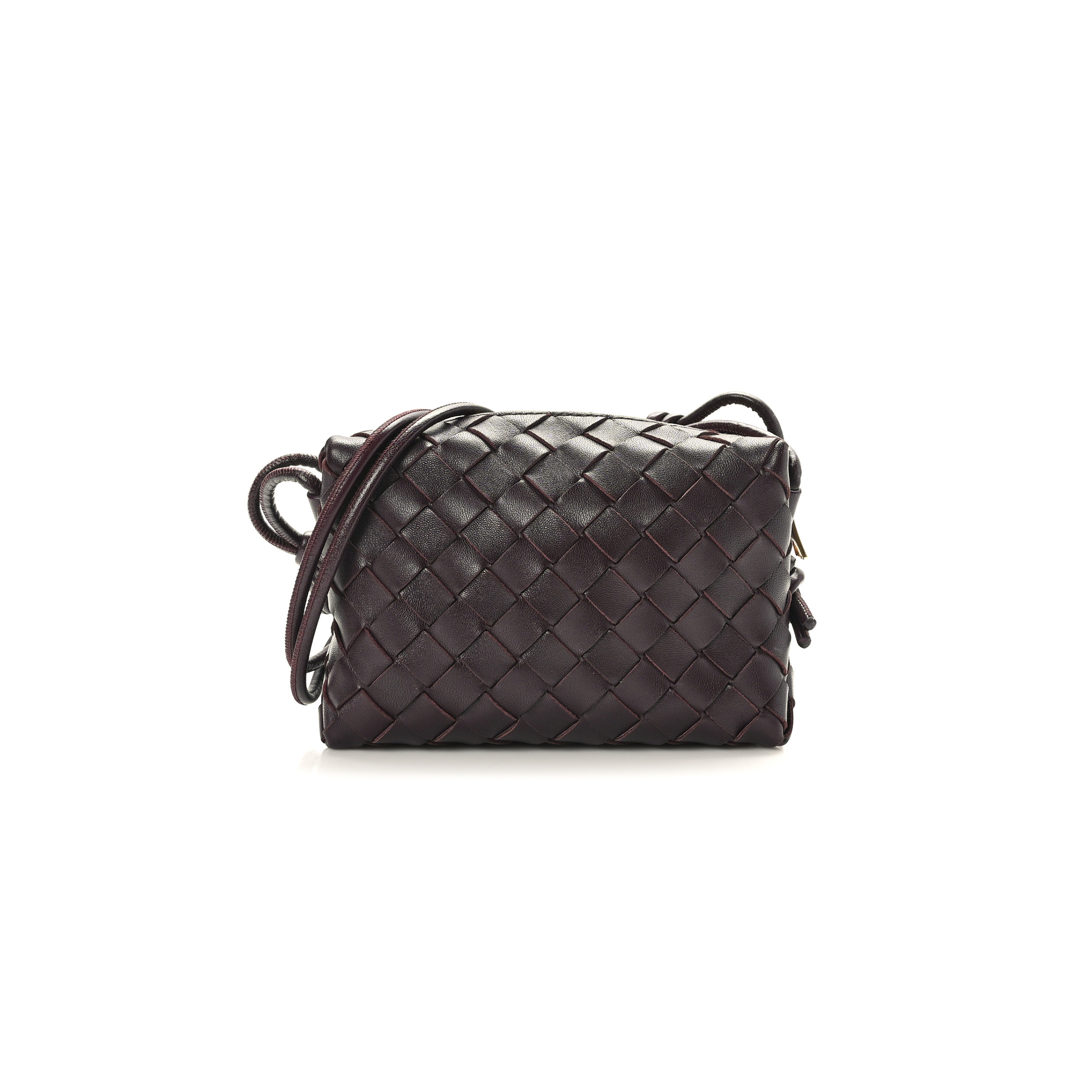 bo*te*ga Ve*ne*ta nappa intrecciato mini loop camera bag grape 1417427 (18*11*8cm)