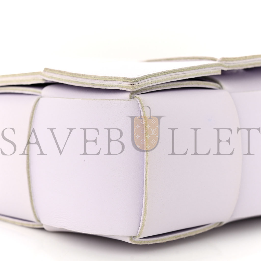 bo*te*ga Ve*ne*ta lambskin maxi intreccio candy cassette crossbody bag mirth washed  (12*9*4cm)