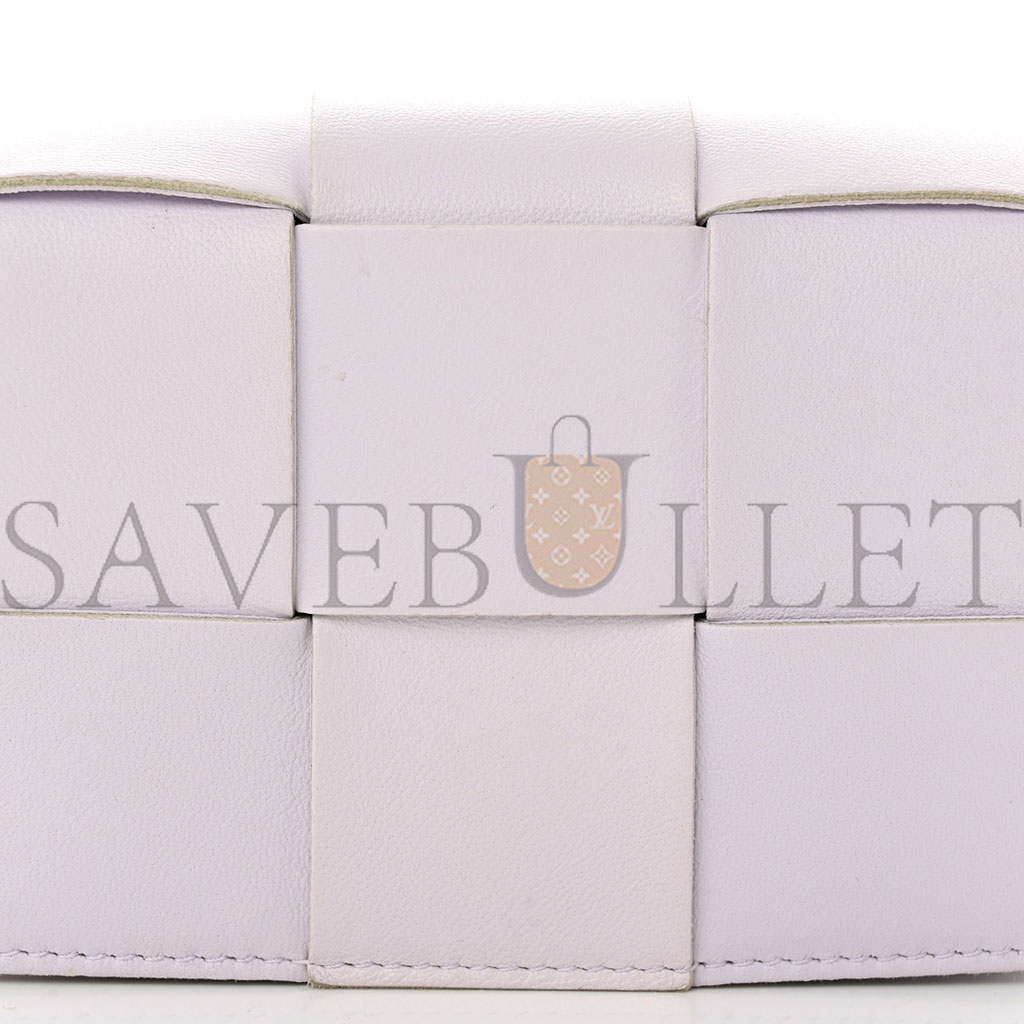 bo*te*ga Ve*ne*ta lambskin maxi intreccio candy cassette crossbody bag mirth washed  (12*9*4cm)