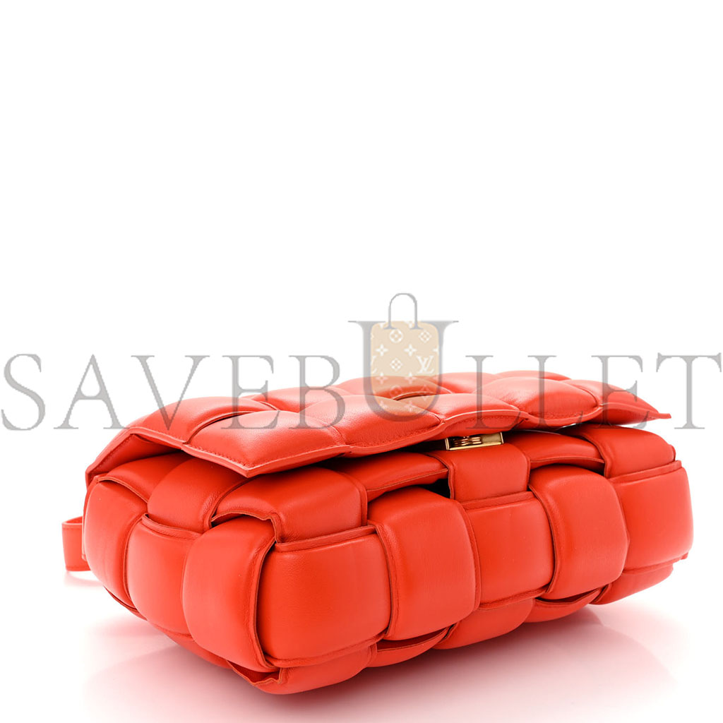 bo*te*ga Ve*ne*ta nappa maxi intreccio padded cassette crossbody bag sunburst  (26*18*8cm)