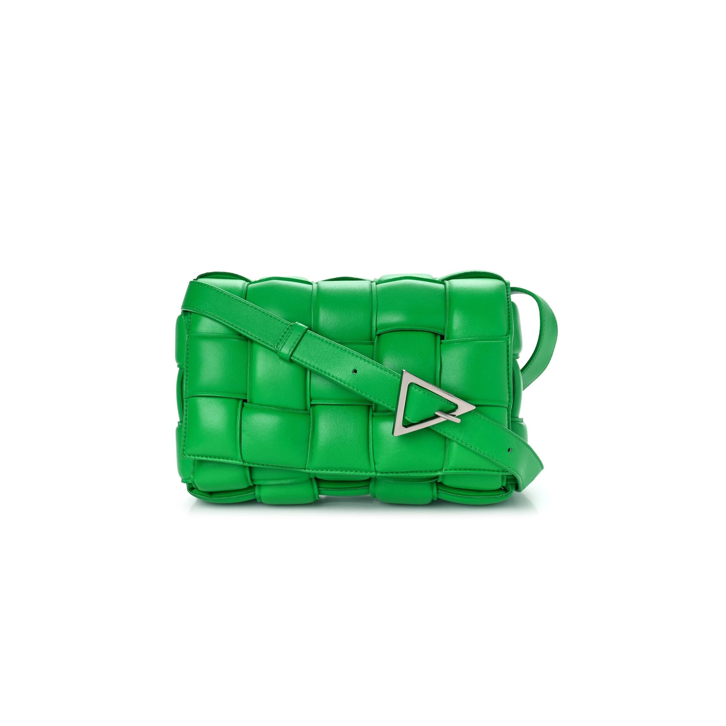bo*te*ga Ve*ne*ta nappa maxi intreccio padded cassette crossbody bag parakeet  (26*18*8cm)