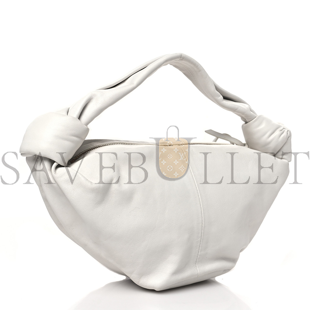 bo*te*ga Ve*ne*ta calfskin teen double knot hobo white  (25*13*12cm)