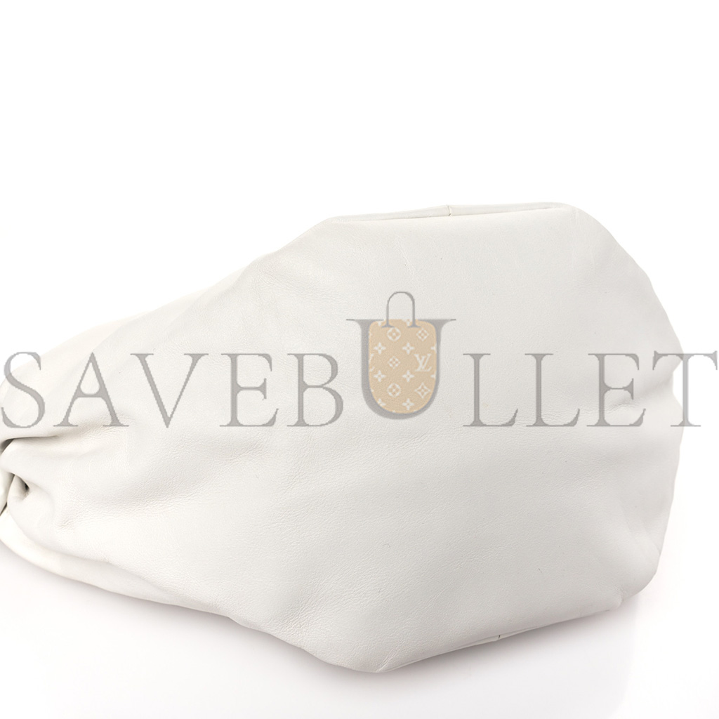 bo*te*ga Ve*ne*ta calfskin teen double knot hobo white  (25*13*12cm)