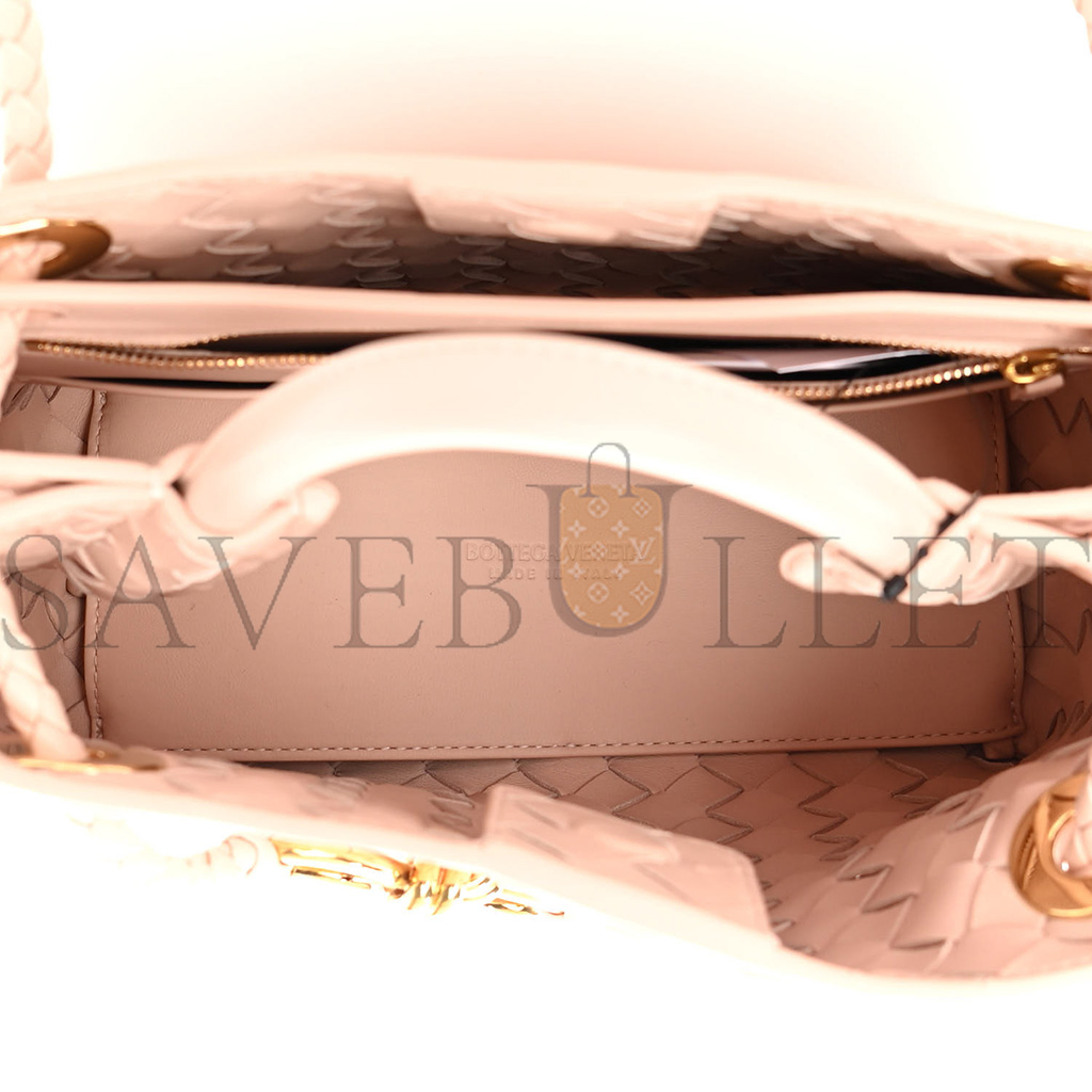 bo*te*ga Ve*ne*ta nappa intrecciato small andiamo shoulder bag nude  (25*20*10cm)