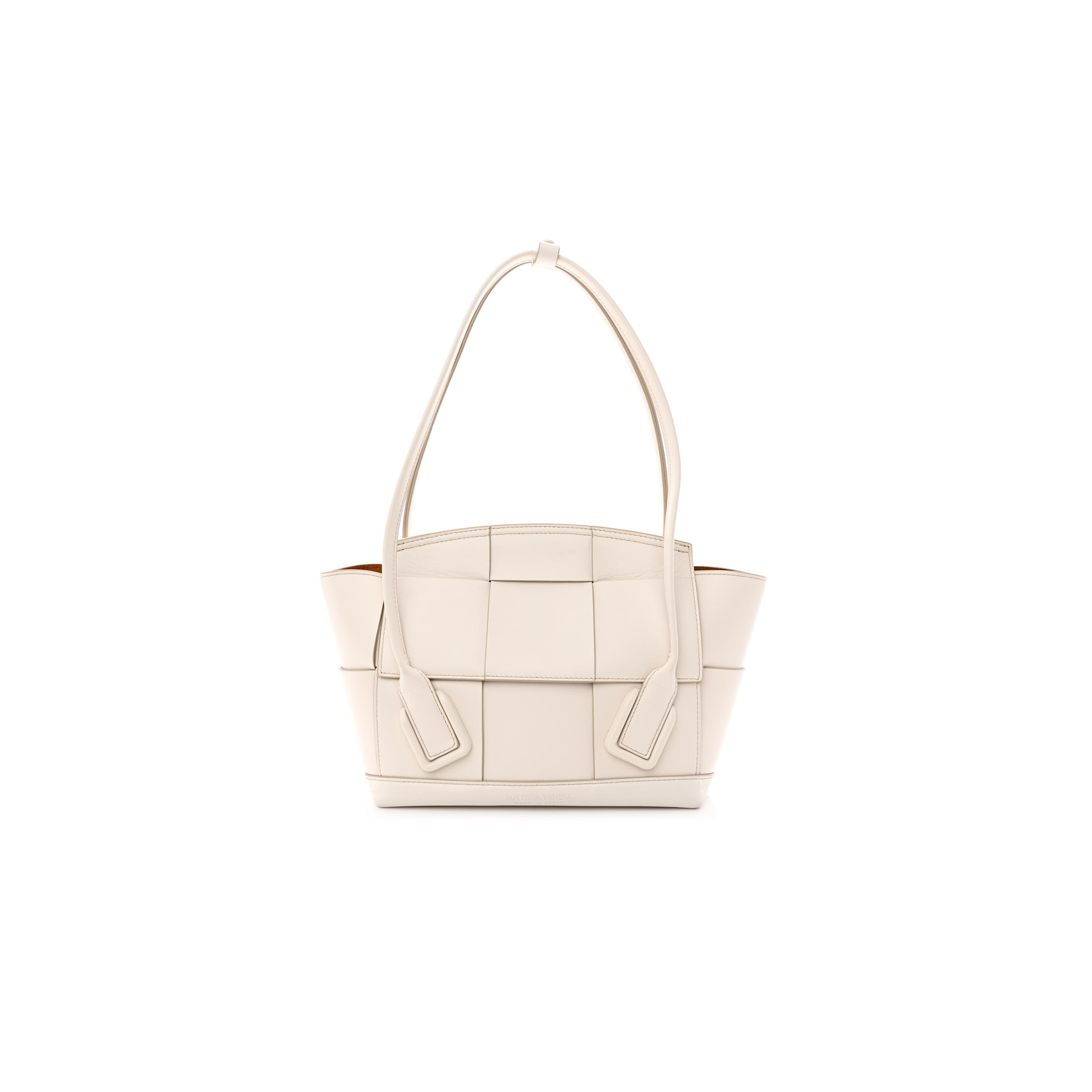 bo*te*ga Ve*ne*ta french calfskin maxi intrecciato small arco bianco  (33*20*9cm)