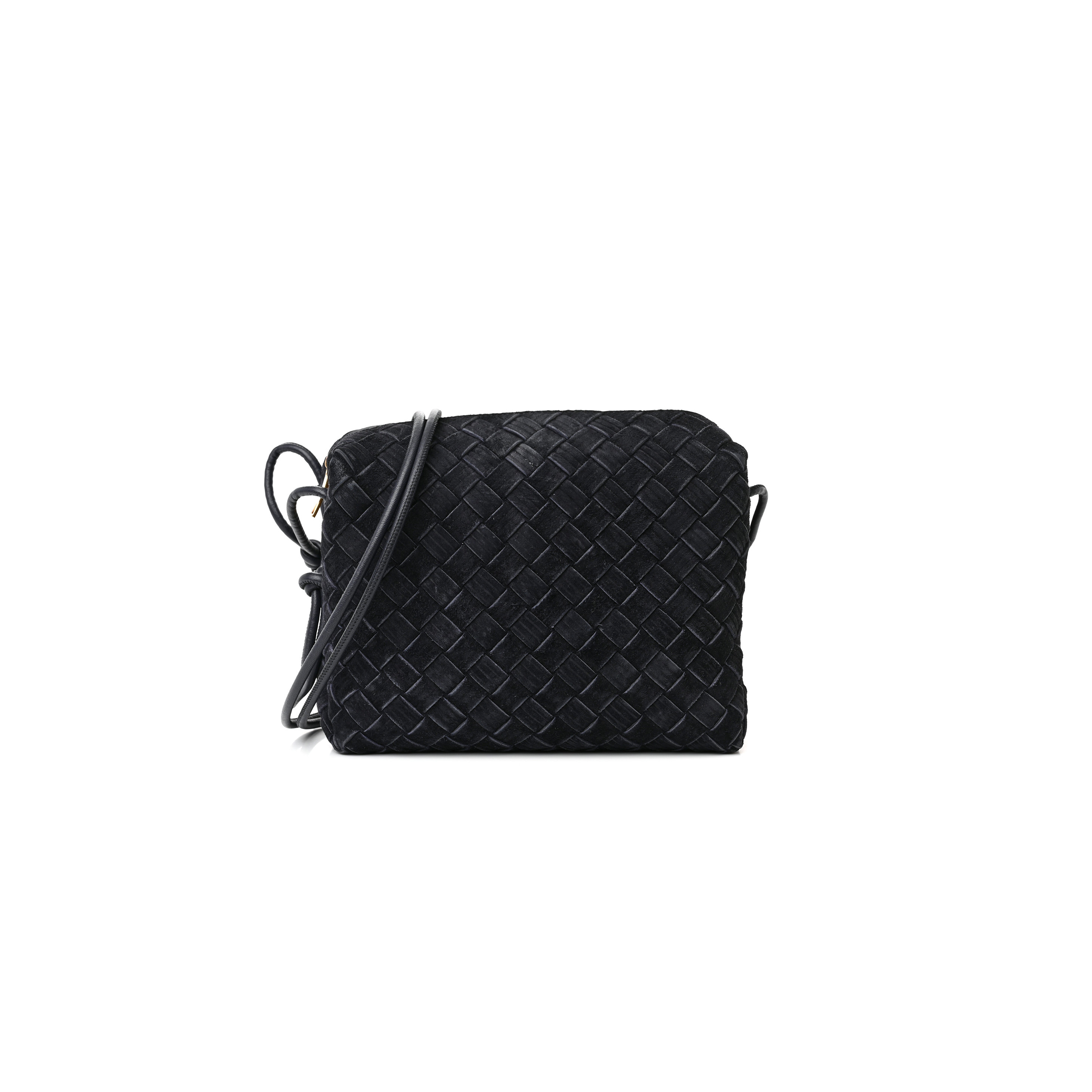 bo*te*ga Ve*ne*ta suede intrecciato small loop camera bag space  (21*17*10cm)