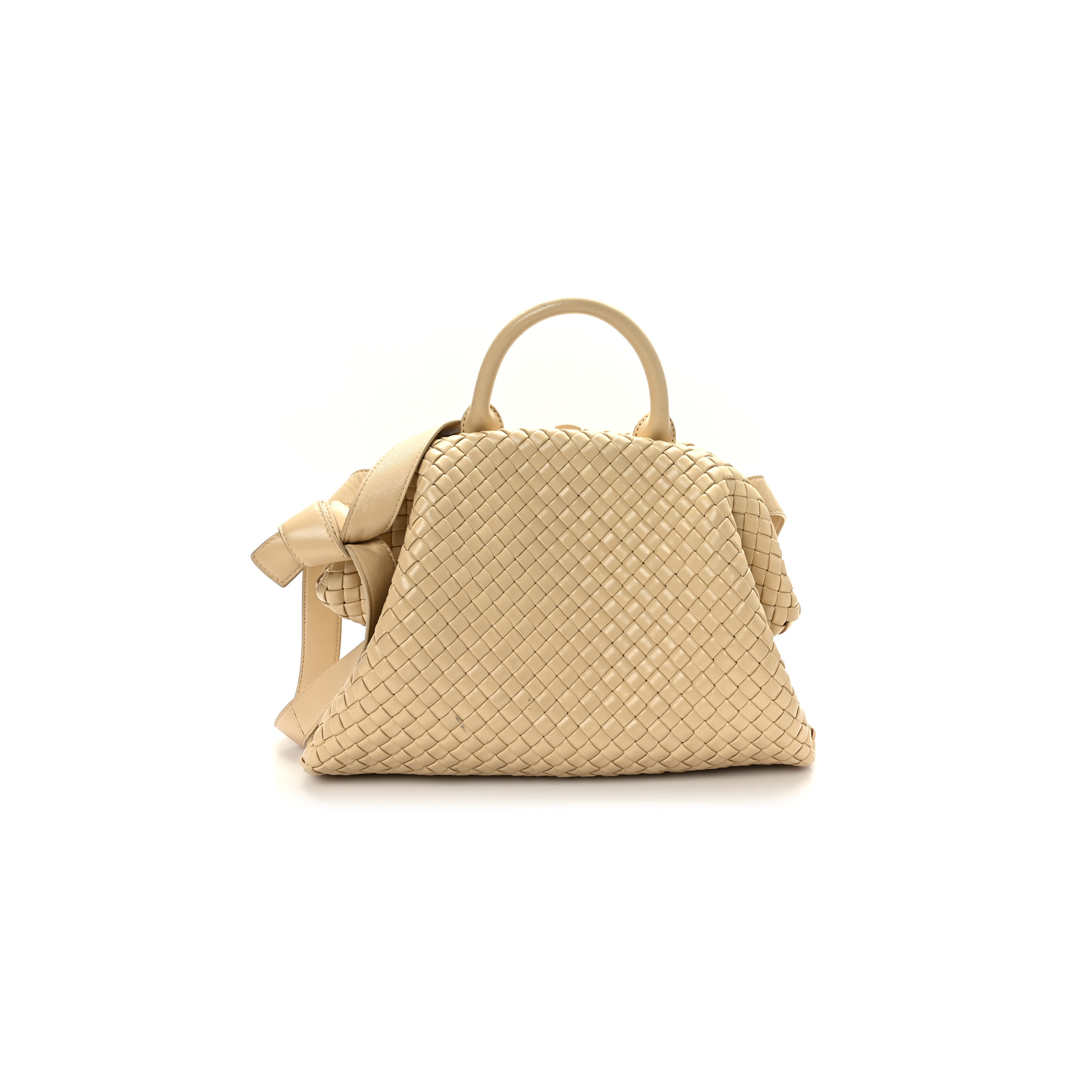 bo*te*ga Ve*ne*ta nappa intrecciato padded the handle tote porridge (37*25*9cm)