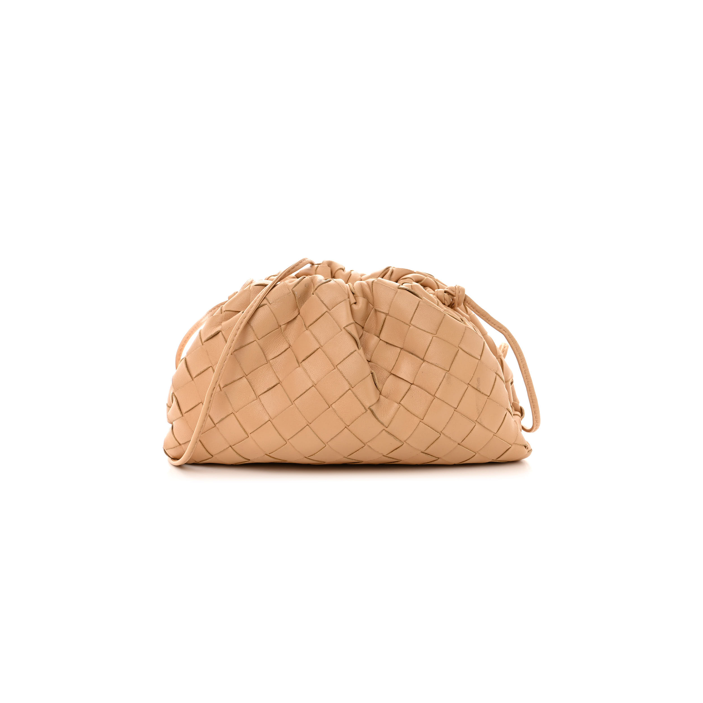 bo*te*ga Ve*ne*ta nappa intrecciato the mini pouch almond  (22*13*6cm)