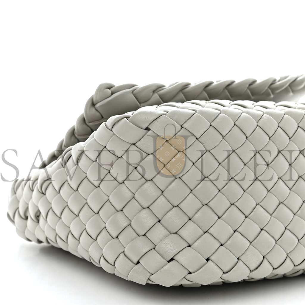 bo*te*ga Ve*ne*ta nappa intreccio mini cobble shoulder bag agate grey (19*18*9cm)