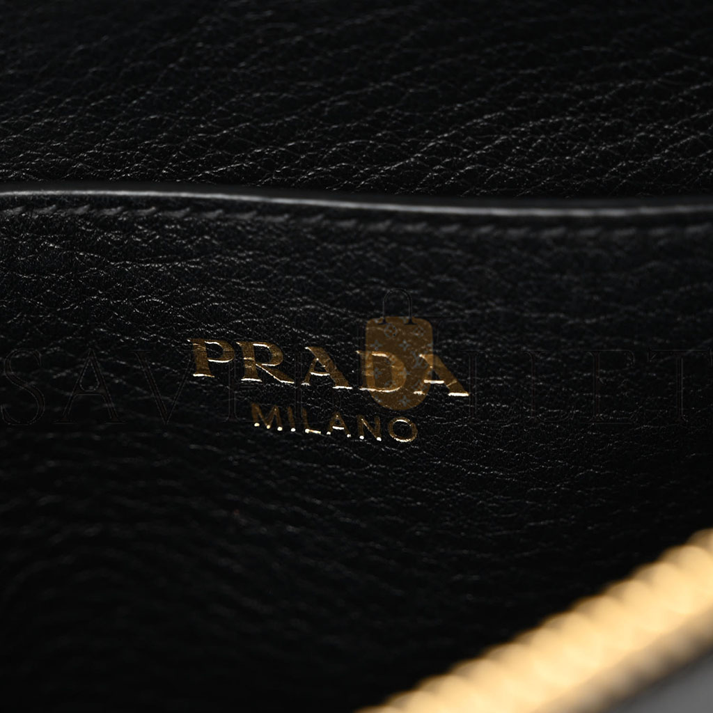 Pra*a vitello phenix crossbody bag black (22*15*7cm)
