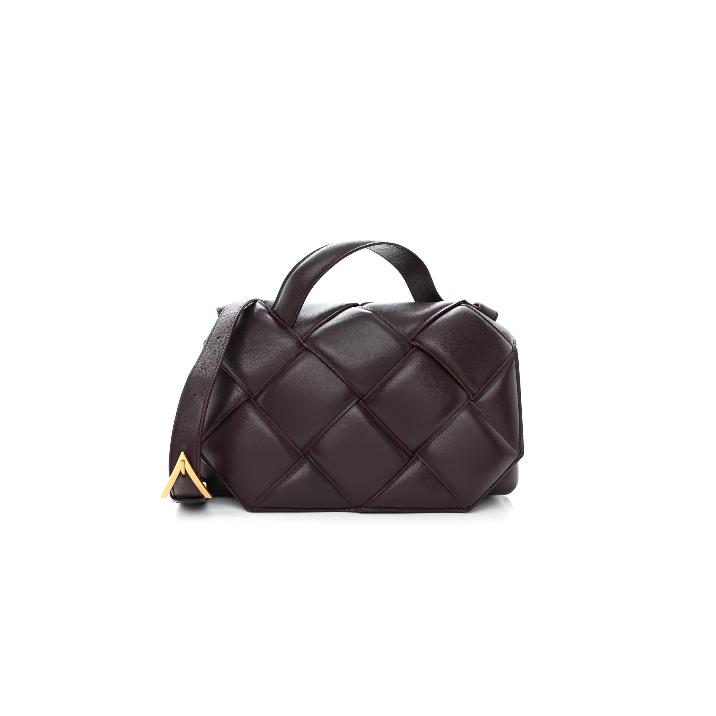 bo*te*ga Ve*ne*ta nappa intreccio padded top handle shoulder bag grape  (30*16*10cm)
